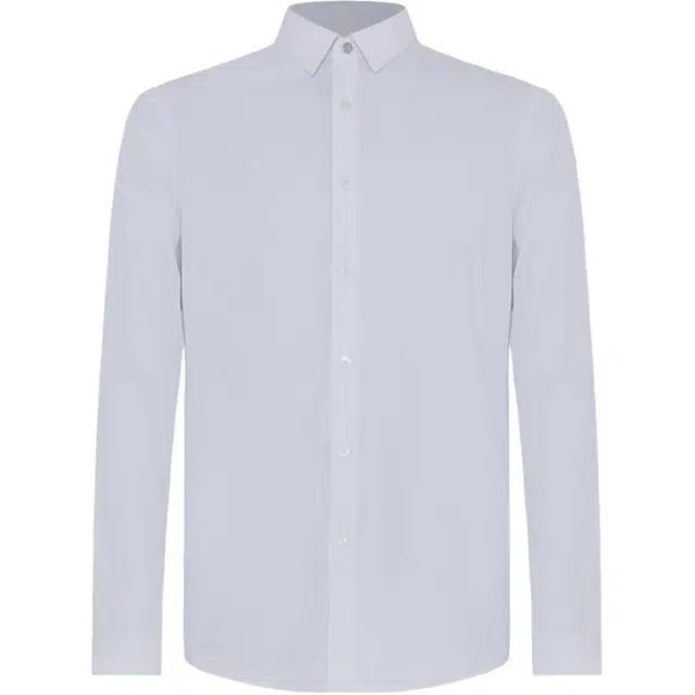 迪柯尼 纯色透气柔软亲肤易打理长袖衬衫 男款 沙石白