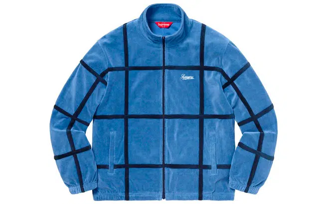 Supreme SS20 Week 5 Grid Taping Velour Jacket
