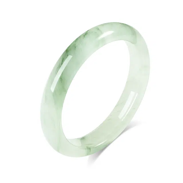 普陀山文创 新中式清冷气质小众设计江南古风温婉清新雅致显白贵气凝脂#好运 天山翠 玉石手镯 女款