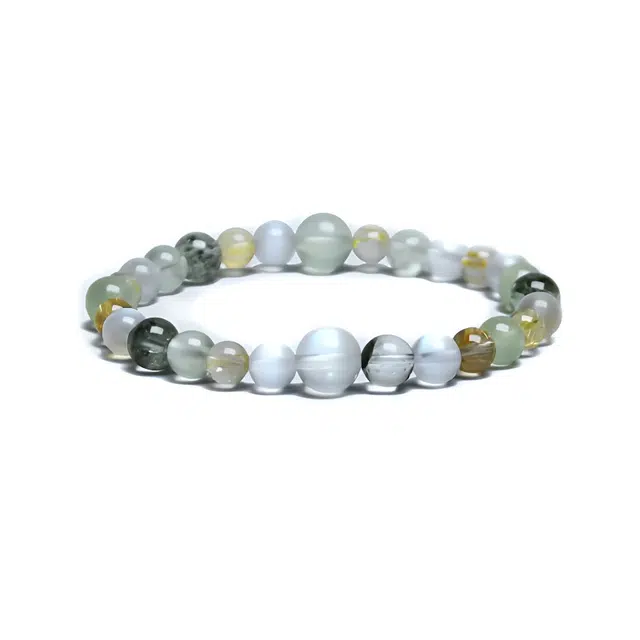 【幽晶唤羽】 眰恦 暴力吸金设计 鬼佬财神搭配金发晶设计小众 接住这波意外之财 百搭显白旺桃花#好运天然 绿幽灵 手串 男女同款情侣款