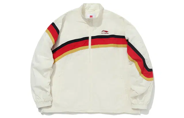 中国李宁 巴黎时装周走秀款 宽松休闲立领夹克外套 男款 乳白色