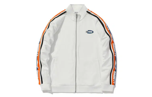LiNing Logo Print Jacket Off-White