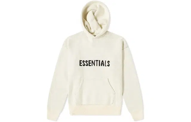 Fear of God Essentials Knit Hoody Buttercream Logo