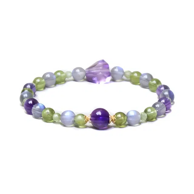 眰恦 旺桃花设计 爱神石异象原石爱情降临我身 高级感设计百搭 佳偶天成#好运天然 紫水晶 手串 男女同款情侣款