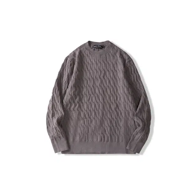 我是大卫 日系文艺风菱格小方格慵懒风落肩宽松针织衫 男女同款