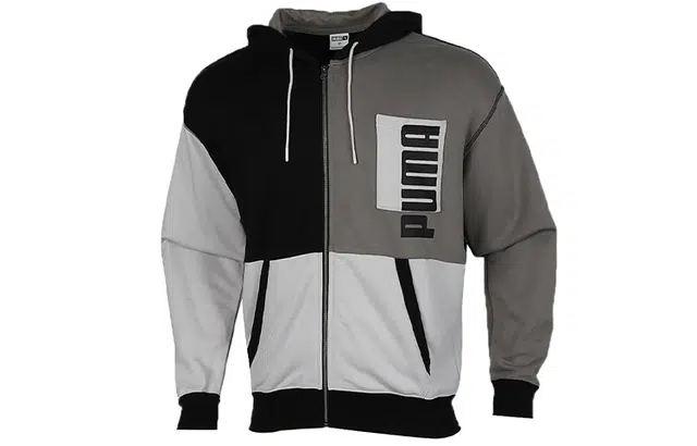 Puma Logo Jacket Black Grey