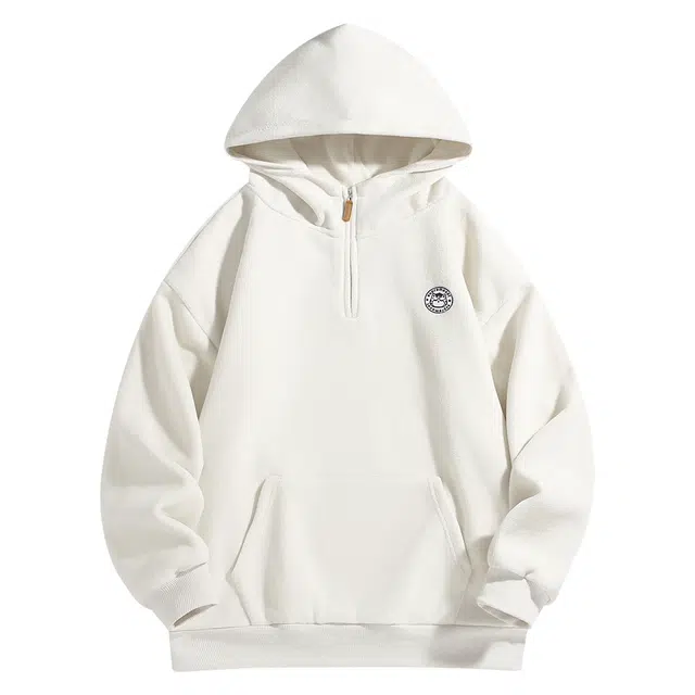 吾皇猫 纯色基础款休闲运动加厚宽松落肩长袖卫衣 男女同款