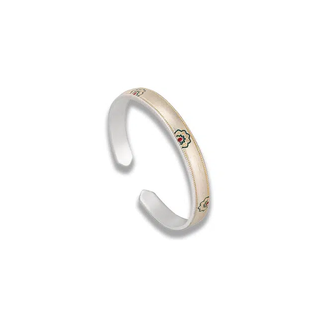 大唐国鼎 如意莲新中式国潮小众设计本命年 诸事顺利时来好运旺事业学业本命年财运 好运 合金 手镯 女款