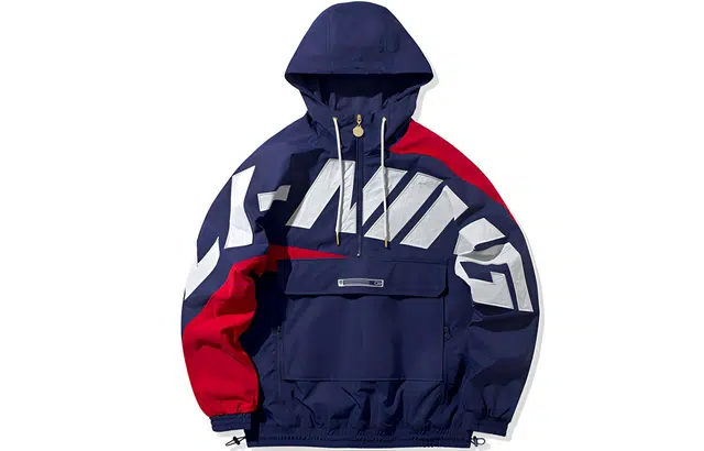 Li-Ning Logo Half-Zip Hoodie Blue