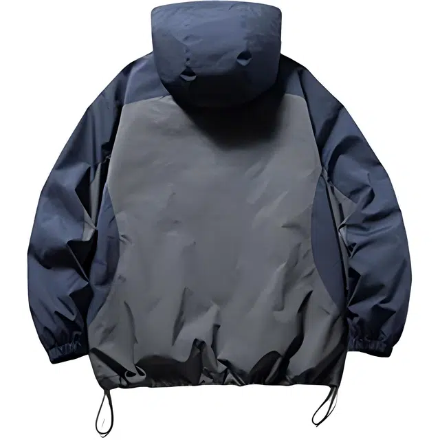 雅鹿  美式连帽百搭拉链  防风透气耐磨冲锋衣 男款