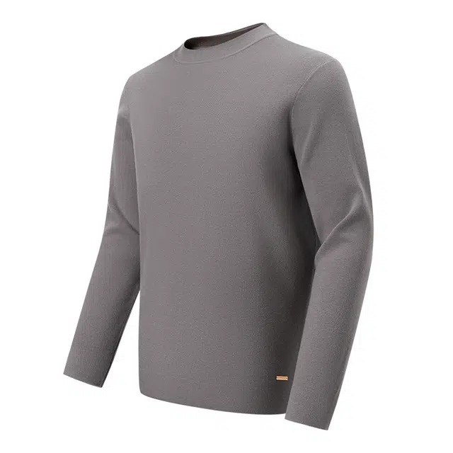 红豆 圆领针织纯色舒适质感百搭毛衣 男款