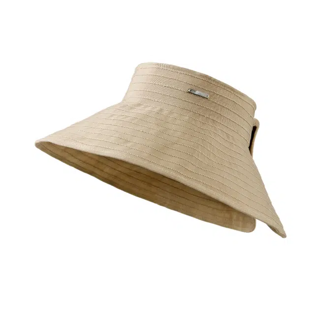 【可卷收纳】 玖慕 空顶透气大檐防紫外线遮阳帽太阳帽子 聚酯纤维 防晒帽 女款