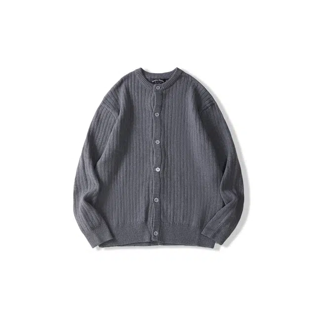 我是大卫 简约纯色基础款潮流韩系休闲开衫宽松针织衫 男女同款