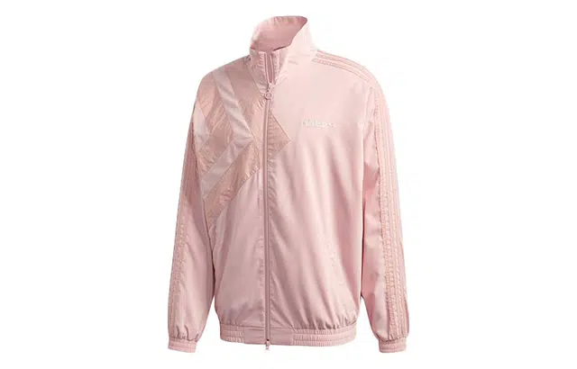 adidas Originals Logo Print Track Jacket Pink