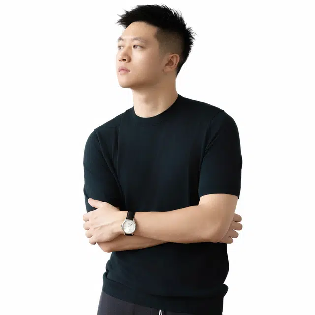 比利斯山羊 纯色圆领百搭薄款短袖毛衣 男款