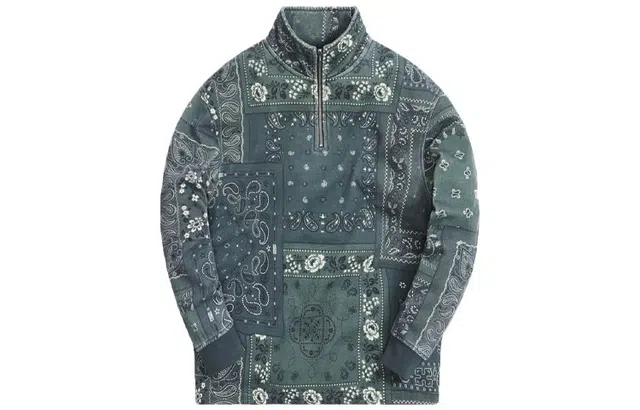 KITH Deconstructed Bandana Quarter Zip