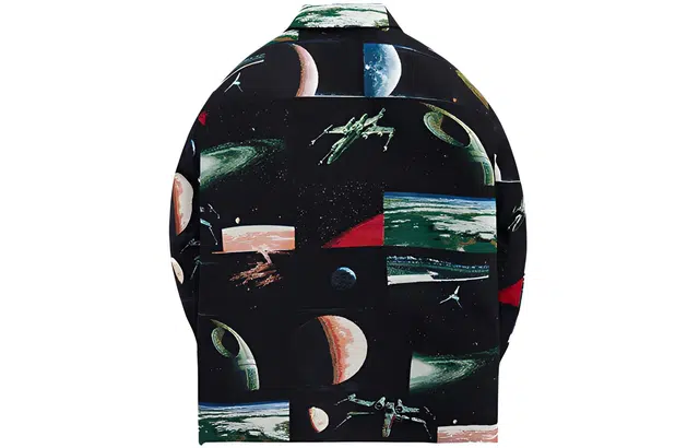 KITH x STAR WARS Planets Coaches Jacket Black