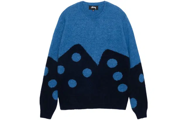 Stussy FW23 Dice Fuzzy Crew Sweater