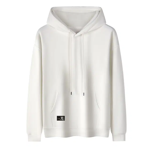 富铤 百搭休闲宽松无性别净色加绒连帽长袖卫衣 男款