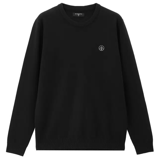 佐丹奴 软糯几何山峰刺绣圆领套头长袖针织衫 男