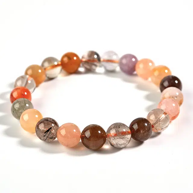 【水逆退散】 灵菲 福运满满好运加倍保真高品质多彩 纳福小众轻奢设计感#好运 水晶 手串 男女同款情侣款