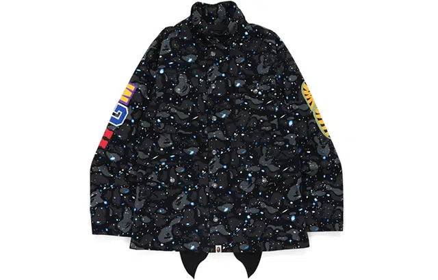 A BATHING APE BAPE Shark Letter Starry Pattern Jacket