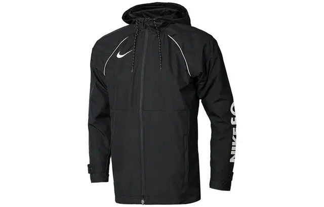 Nike Logo Print Hoodie Black
