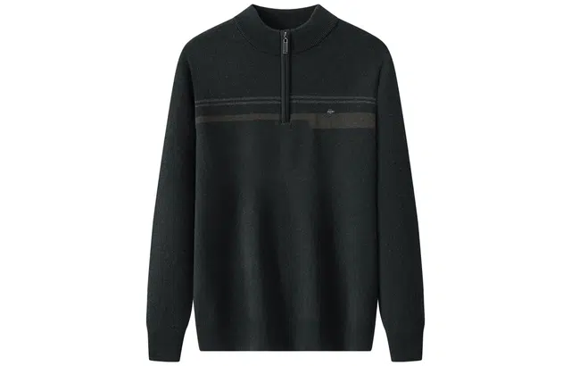 恒源祥 半高领休闲纯色打底毛衣 男款