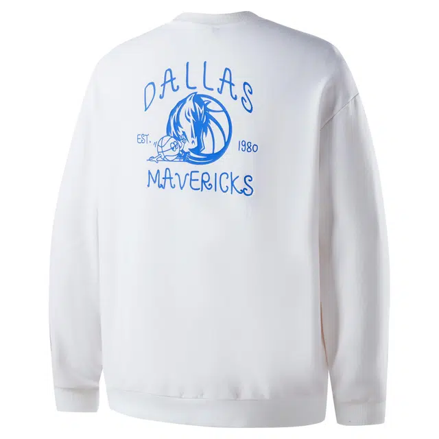 NBA Dallas Mavericks Graffiti Crewneck Sweatshirt White