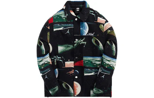 KITH x STAR WARS Planets Coaches Jacket Black