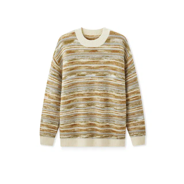 森马 经典撞色条纹宽松内搭时尚针织衫 男女同款