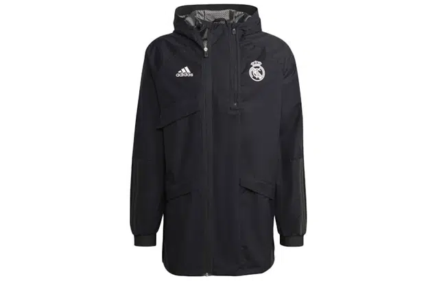 adidas Real Madrid Hoodie Jacket Black