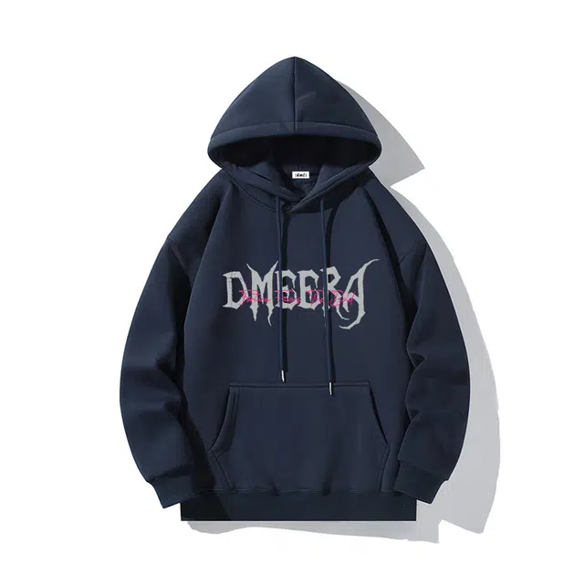 【dme】 重磅创意美式森系小鸟字母印花保暖时尚个性潮流休闲面料柔软连帽宽松卫衣 男女同款