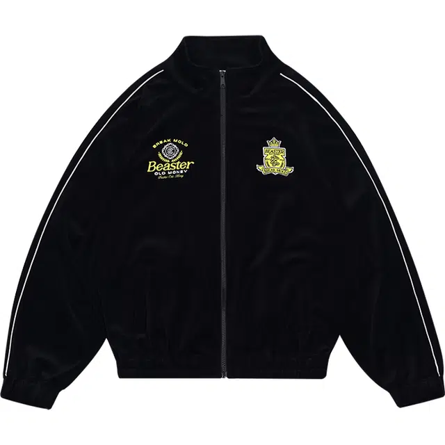 BEASTER Velvet Embroidered Cardigan