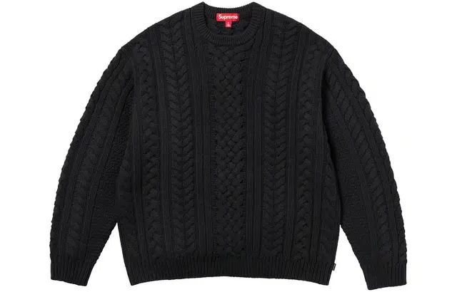 Supreme Appliqué Cable Knit Sweater