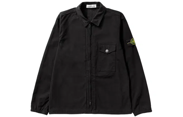 Stone Island Recycled Cotton Jacket Black