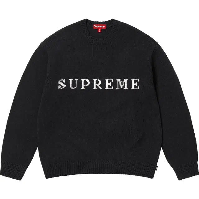 Supreme SS25 WEEK1 Contrast Logo Sweater logo