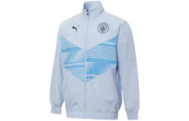 PUMA Mcfc Prematch Jacket Logo