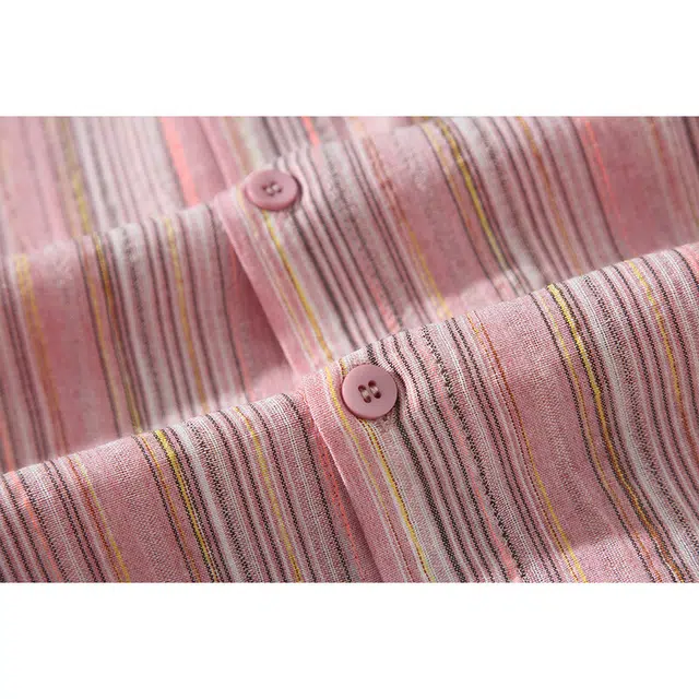 欧路得 美式纹复古潮牌翻领短袖衬衫 男款 粉色