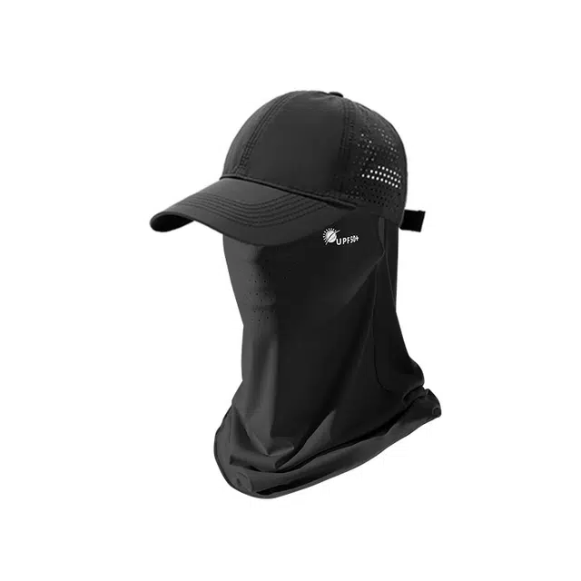 浪莎 帽子夏季防晒遮阳速干棒球帽冰丝面罩全脸防护遮脖子面巾户外运动骑行跑步登山钓鱼休闲透气 轻薄款 鸭舌帽 男女同款情侣款