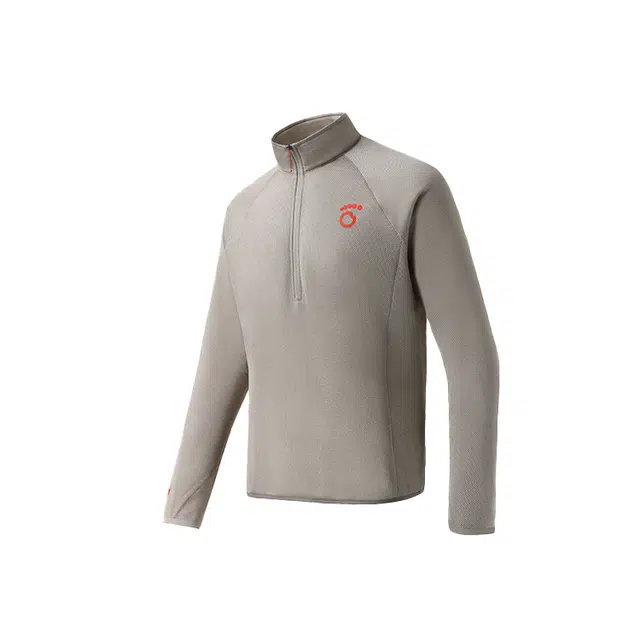 马孔多 保暖舒适夜光标立领长袖卫衣 男款 循环灰