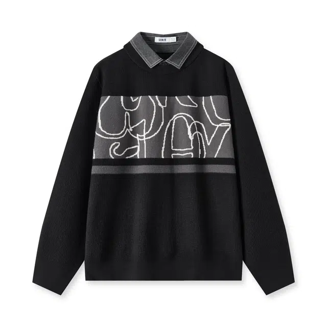 森马 冬季新款肌理感提花时尚长袖针织衫 男款