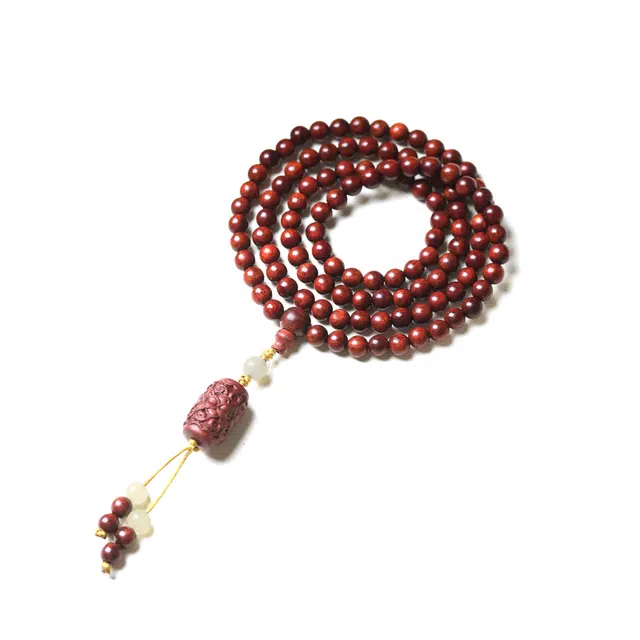 仙友 圆圆满满 新中式文玩小众设计轻奢高级感佛珠 好运莲莲 诸事顺利 八方来财转运国潮念珠 檀木 手串 男女同款情侣款