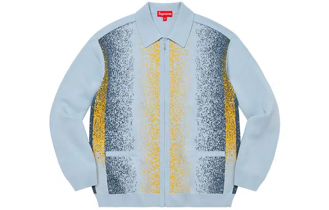 Supreme Gradient Stripe Zip Up Cardigan