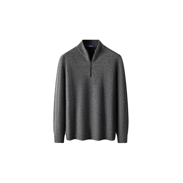 富铤 美式复古简约百搭半高领长袖针织衫 男款