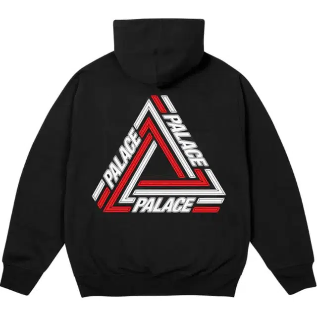 Palace Tri-Line Hood Black