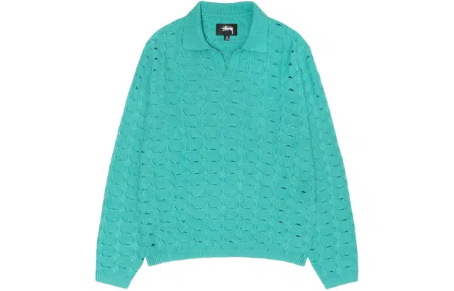 Stussy SS24 OPEN KNIT COLLARED SWEATER