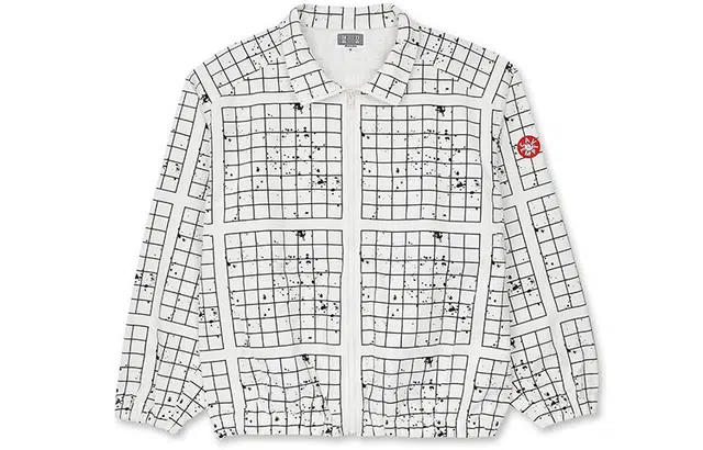 Cav Empt t Paneled Grid Zip Jacket (White)