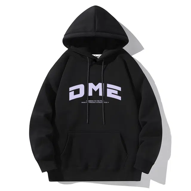 【dme】 潮流时尚宽松大字母印花休闲连帽复古美式中性风加厚舒适卫衣 男女同款