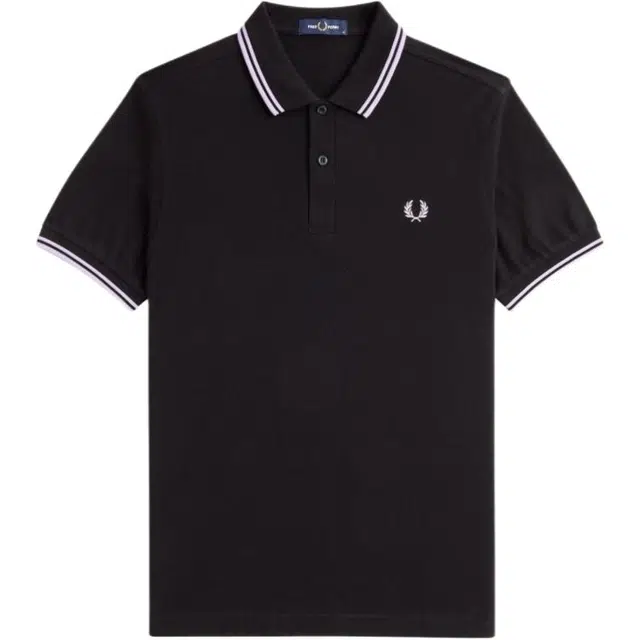 Fred Perry Polo Shirt Black/Purple